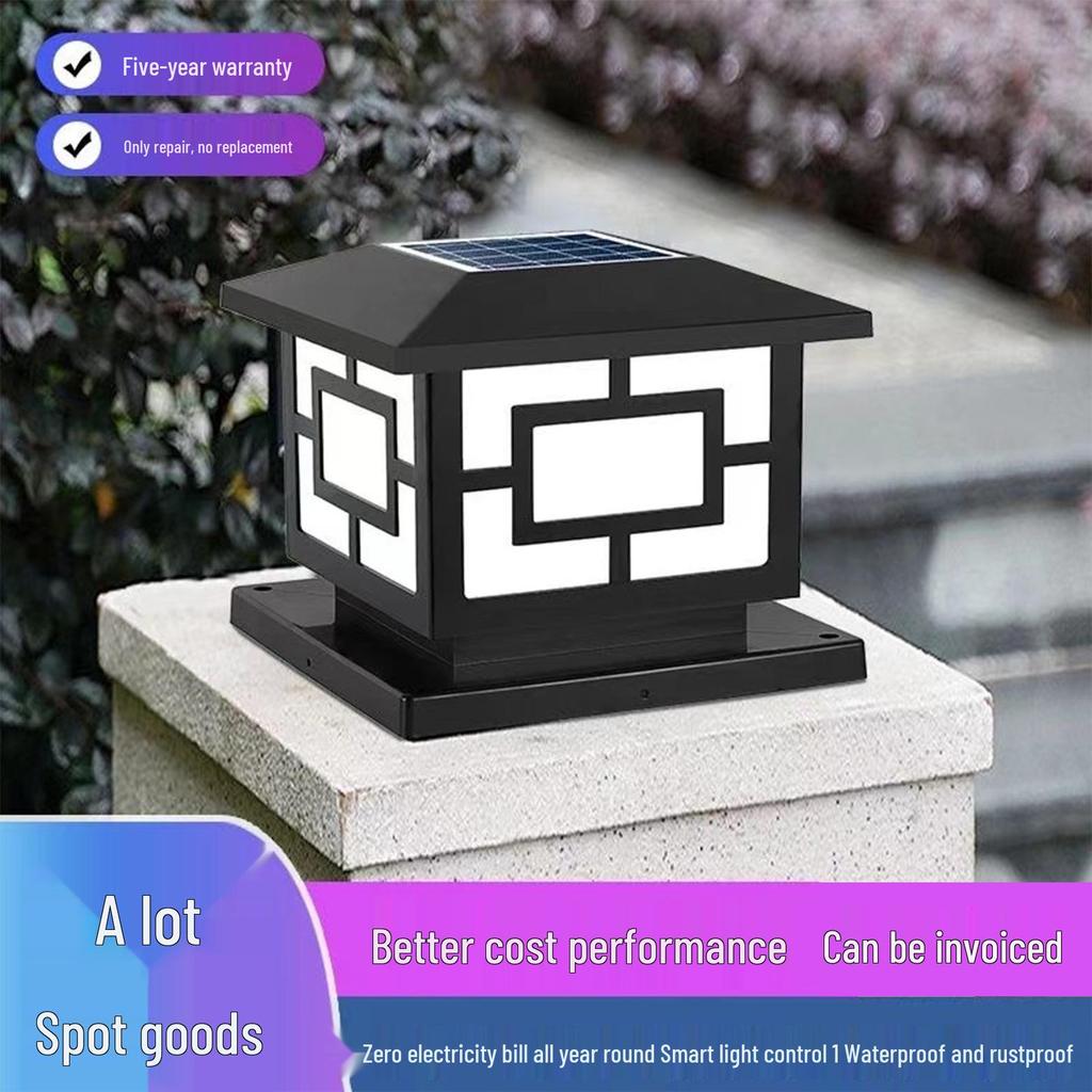 Solar Outdoor Post Cap and Guardrail Light for Courtyard and Construction Sites