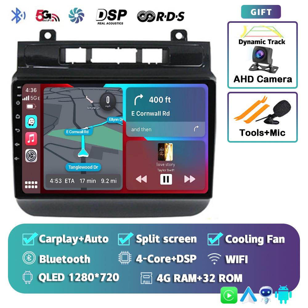 Android 14 Carplay Auto WIFI+4G Car Radio For Volkswagen Touareg 2011-2017 Multimedia Video Player Navigation GPS Stereo 2din BT