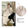 Womens Long Puffer Coat With Detachable Hood Winter Warm Cotton-Padded Parka Slim Fit Mid-Length