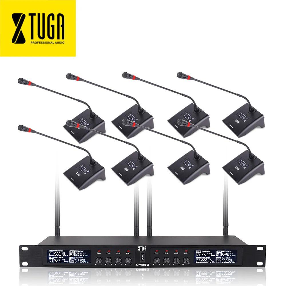 

XTUGA CM280 Wireless 8-Channel Gooseneck Conference Microphone System 580*380*170 mm