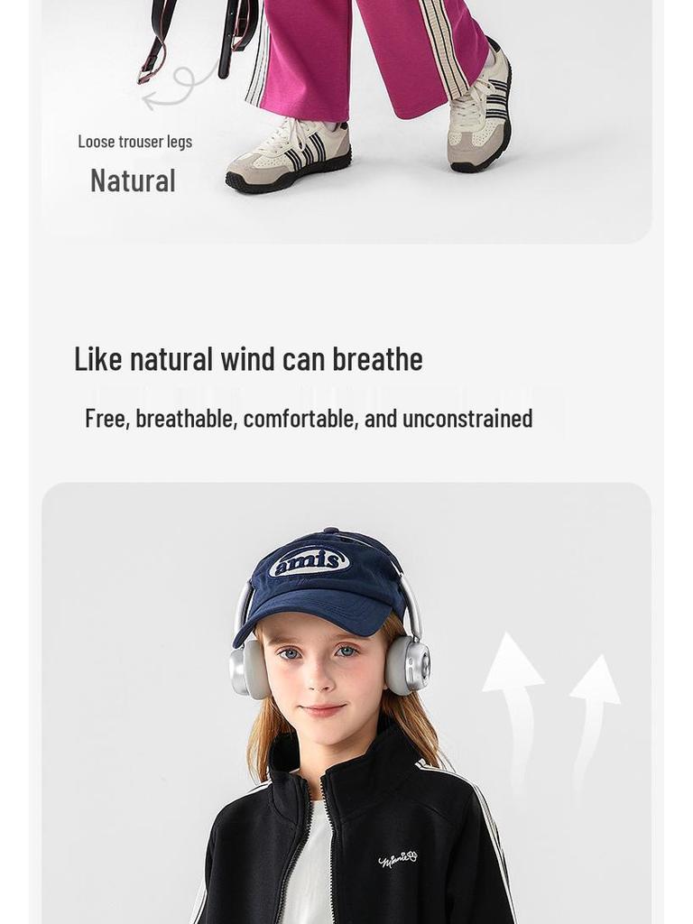 Φθινοπωρινό Αθλητικό Σετ για Κορίτσια Slim-Fit με Χρωματικές Μπλοκ - Άνετο Δύο Τεμαχίων με Πλαϊνές Ρίγες για Μεγάλα Παιδιά