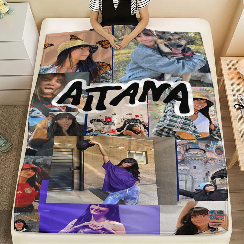1PC Aitana Patterned Flannel Blanket Suitable For All Seasons for Home Decor Warmth and Comfort Gifts Holiday Present