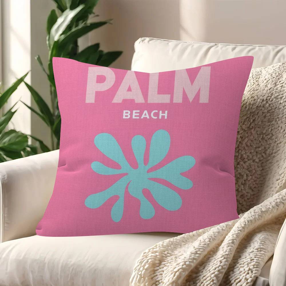 Miami Beach Ibiza Capri Bondi Mykonos Pillow Gifts Home Office Furnishings Bedroom Sofa Car Cushion Cover Case 45X45Cm