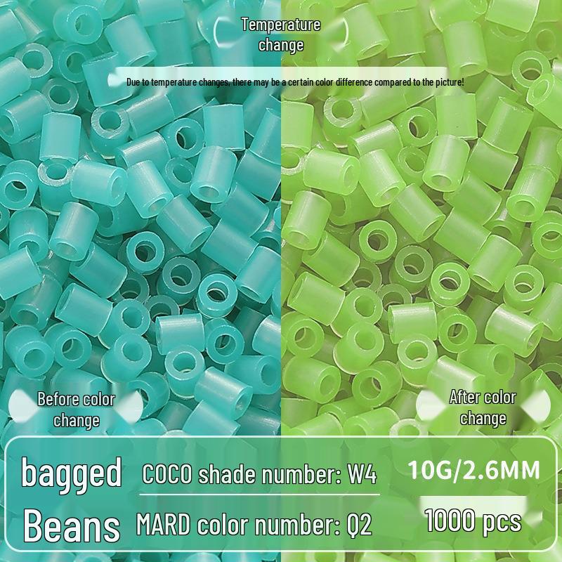 Clear Puzzled Beans Special Color Refill Pack, Black & White, 2.6mm Handmade DIY Fuse Beads Toy Set
