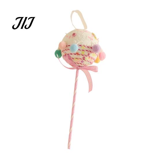 Striped Cane Ornaments Christmas Foam Ornament, Large Candy Lollipop Gingerbread Gift Box Man Pendant Set Hanging Decoration for Xmas Tree,
