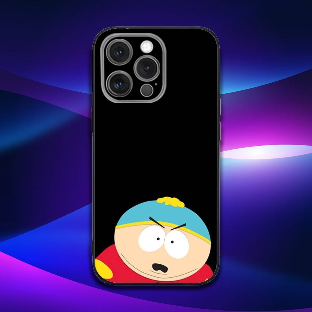 Custodia per Telefono Cartoon S-South Park Per iPhone 17,16,15,14,13,12,11,Pro,Max,Plus,X,XS,SE4,E,Mini,Custodia Nera Morbida