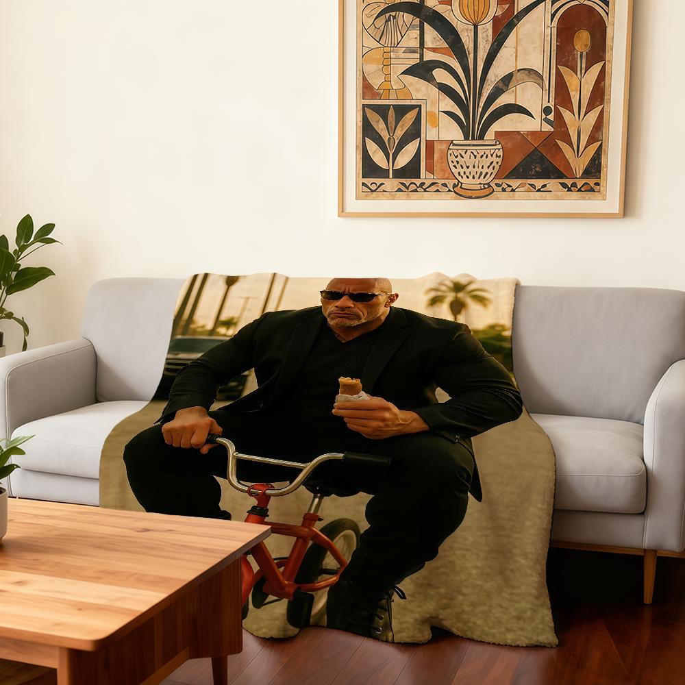 

D-Dwayne Johnson Actor Blanket Super Warm Comfortable Plush Throw Blanket Child Home Sofa Bedroom Gift 30x40in