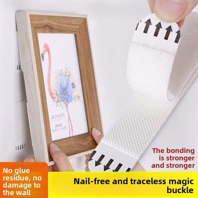 Strong Hanging Picture Frame Removable Magic Tape Easy Pull Adhesive Hook Self-Adhesive No Trace Magic Decorative Picture Double