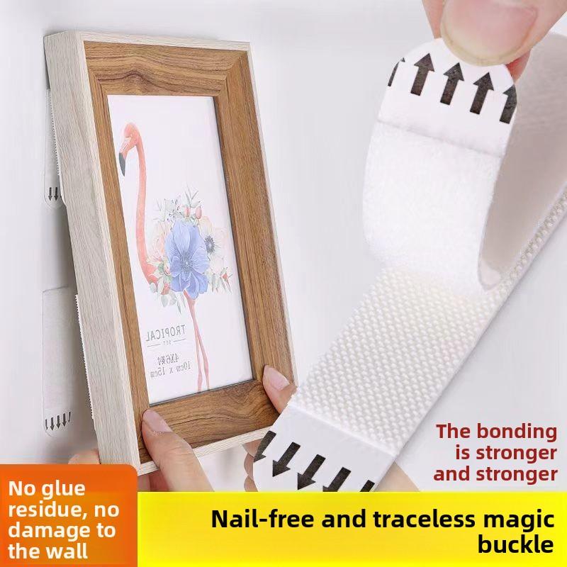 Strong Hanging Picture Frame Removable Magic Tape Easy Pull Adhesive Hook Self-Adhesive No Trace Magic Decorative Picture Double