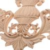 1PC Wood Appliques Onlays Center Wooden Carved Decal Unpainted Decorative Carving for Door Wall Cabinet Bed Sofa DIY Furniture