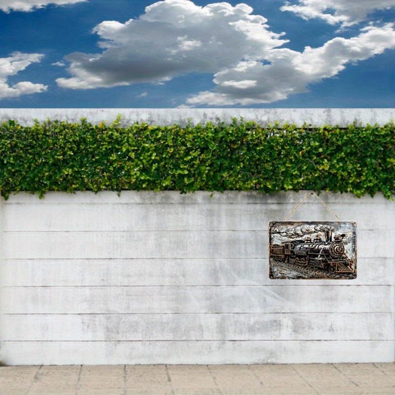 2D platt träskylt 30*20cm Vintage ånglok träskylt väggplatta, Retro lokomotiv trädekorativ skylt, Trädgård, hemmabar, café