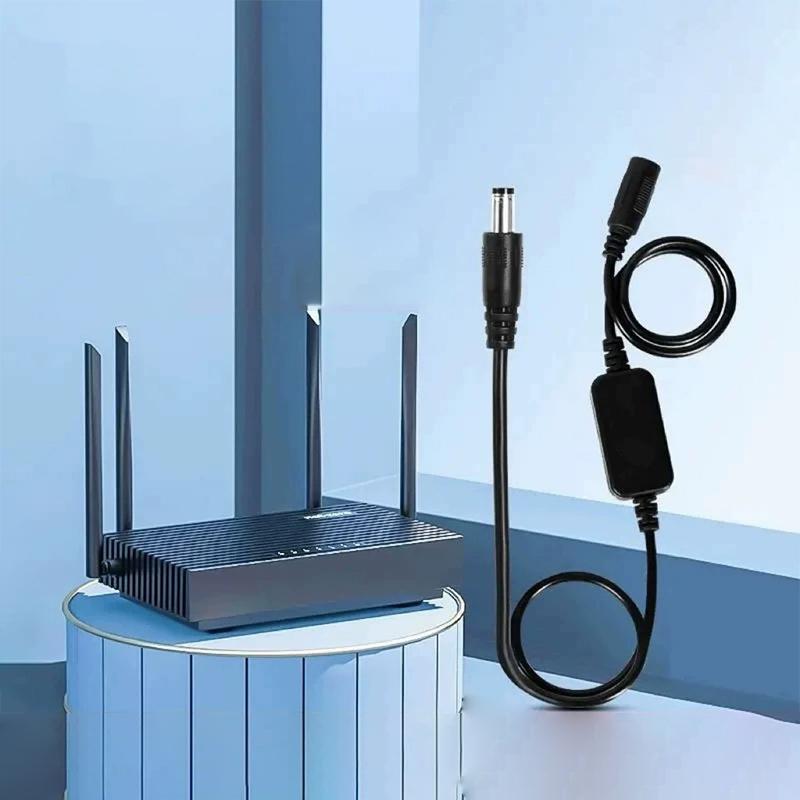 Černý 60cm 24H Automatické Vypnutí Reset DC 5V-15V Restartér Routeru Reset Wifi Routeru Modul Časovaného Restartu Časování