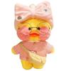 Lalafanfan Yellow Duck Plush Toy 30cm with Clothes and Accessories, Stuffed Animal, Baby Shower Gift