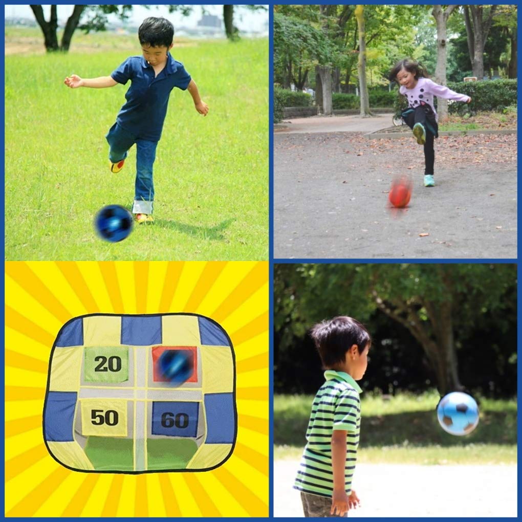 (APOSITV) Strikeout Fußballtor Ball Spielzeug für drinnen Kinder, Faltbares Pop-Up Netz