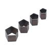 Walfront Leather Punch, 4 Pcs Pentagon Alloy Steel One Hole Hollow Cutter Punch Tool with Storage Box for Cutting Leather Cardboard Clay