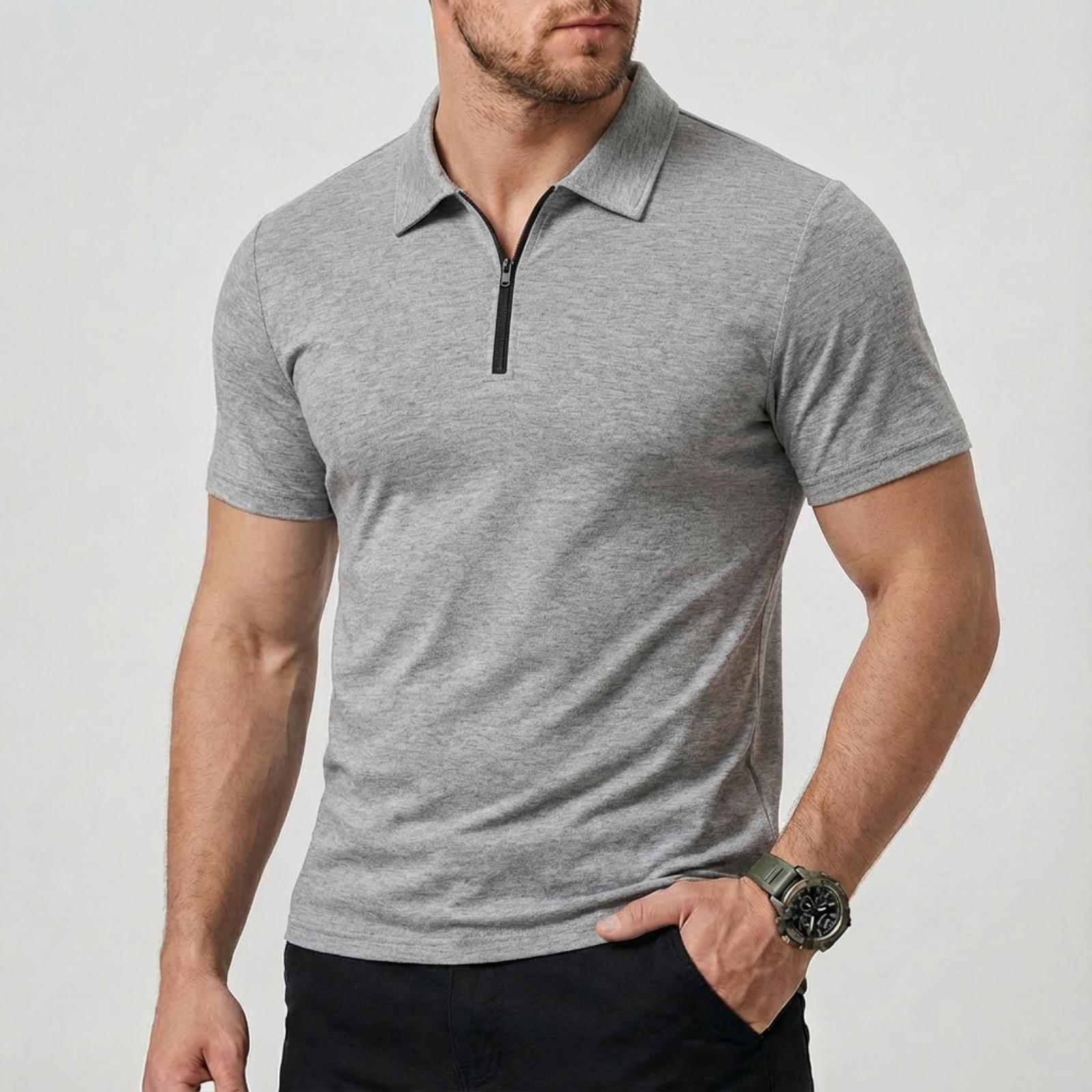 

Men s Short Sleeve Collar T,shirt Casual Lapel Top XL