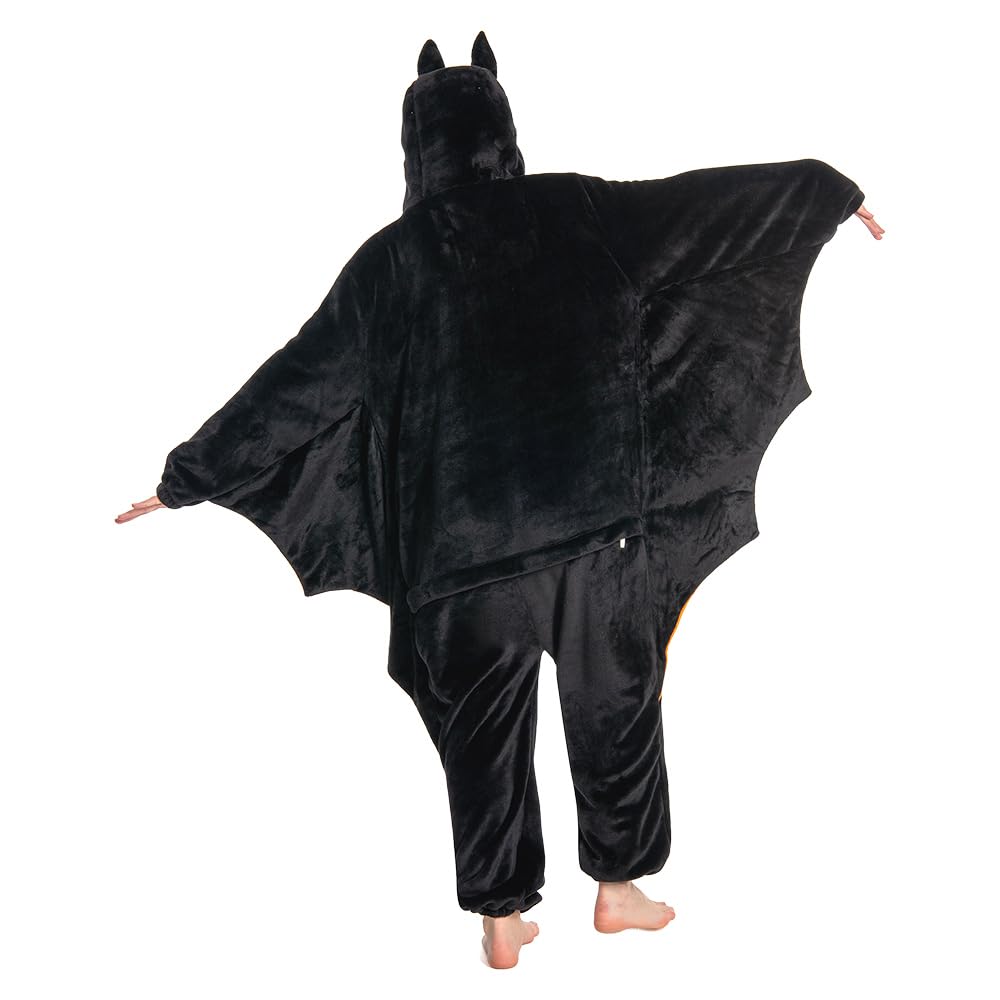 OLAOLA Bat Kigurumi Pajamas for Bat Cosplay Halloween Animal Warm and Perfect for Parties and Cold Weather Protection Adults, Costume, Costume,