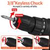 88VF Multifunctional Cordless Electric Hand Drill Cordless Electric Screwdriver Power Drill Tool 25+1 Torque Screwdriver Set