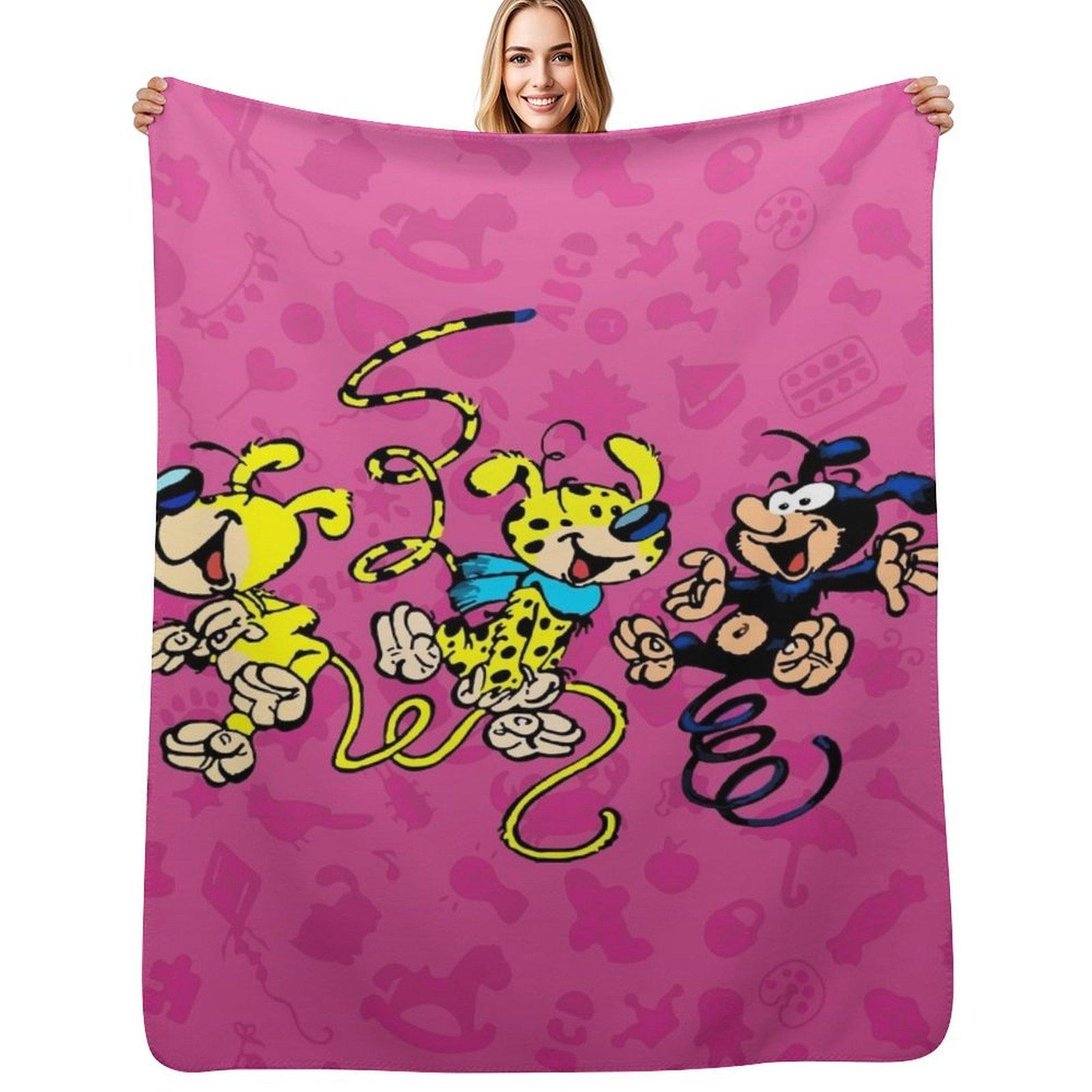 Marsupilami babies Pink design Throw Blanket Soft Cozy Blanket for Pet Kids Adults 102x76cm(40x30in)