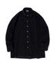 Blexxme Basic Oversize Fit Slit Shirt Trucker Jacket Black