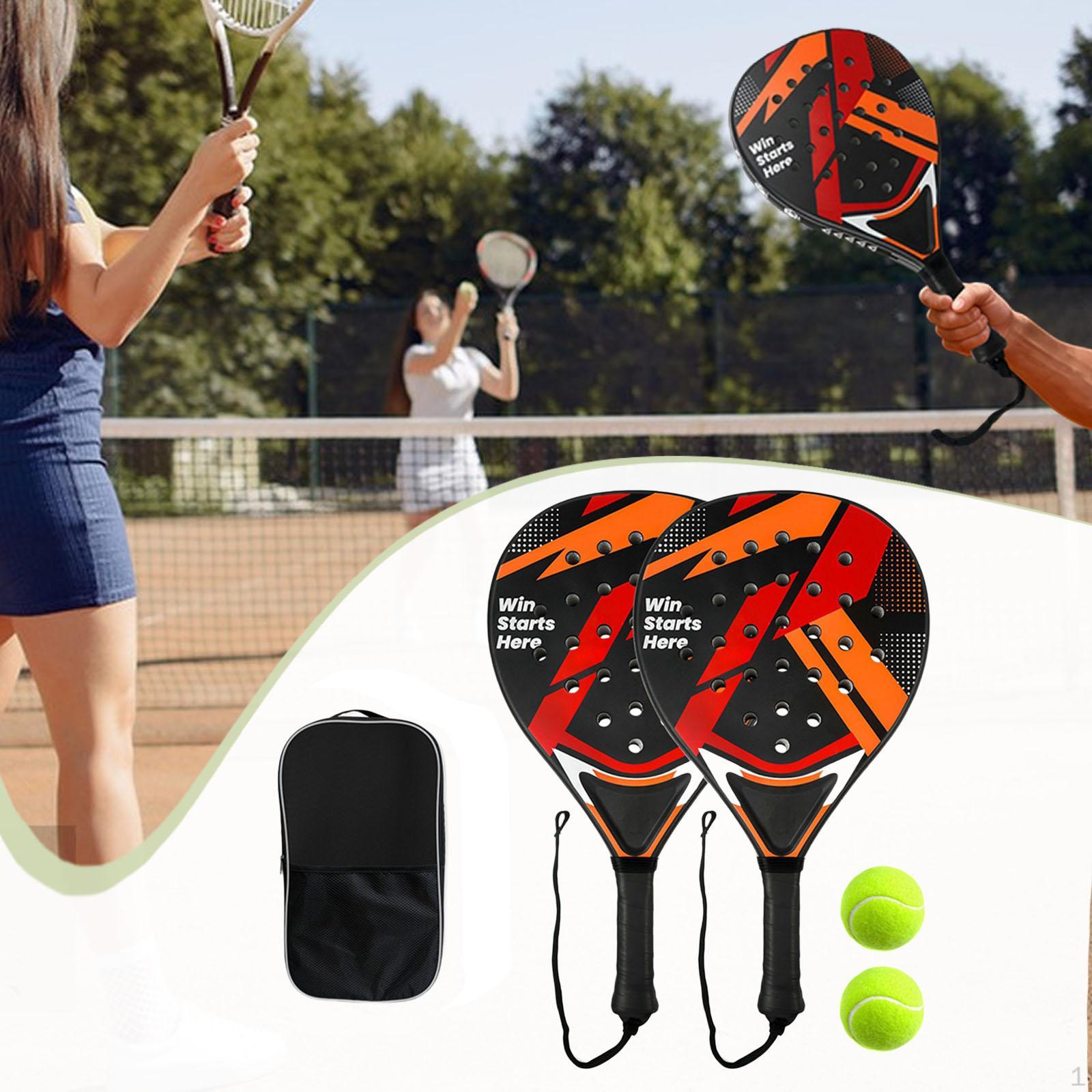 2Pcs Paddle Tennis Racquets with 2