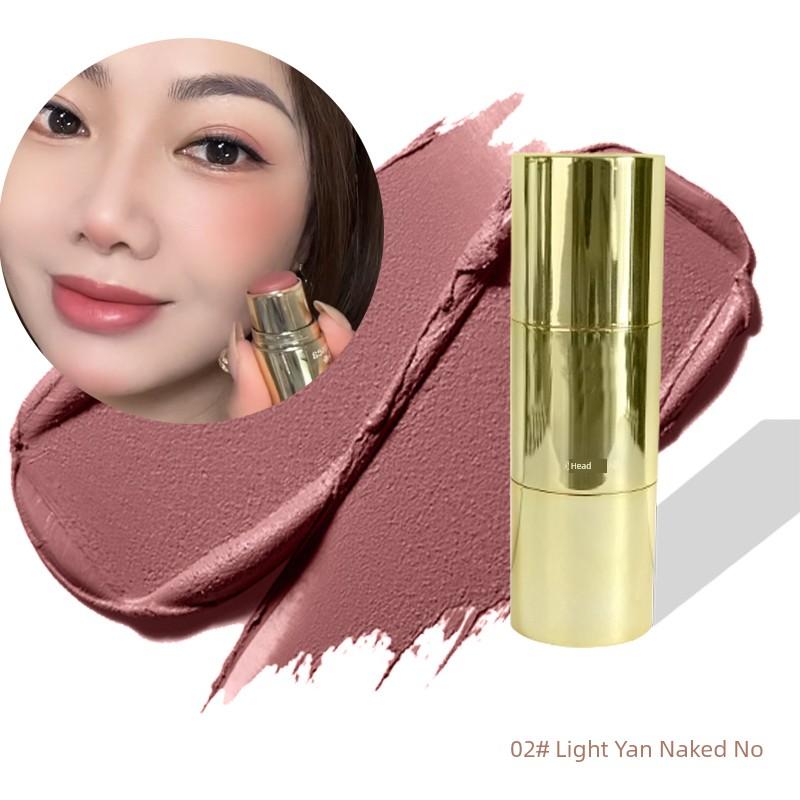 Bean Bag Double-Headed Blush Stick Red Female Paste Brightening Expansion Color Nude Makeup Nature Eye Shadow Lipstick Rouge Multifunctional