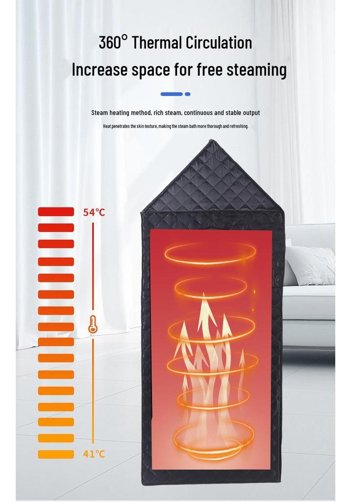 Pagoda-Shaped Folding Steam Sauna: Single-Person Home Sweat Room for Postpartum Use