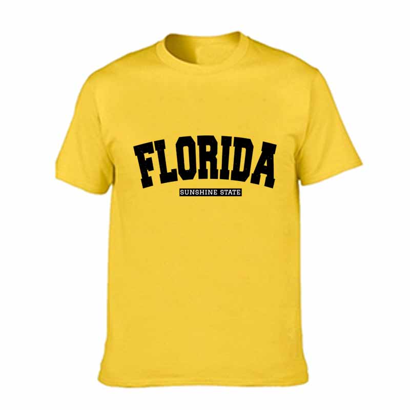 Florida Street City Print Women T-Shirts Summer Brand Short Sleeve High Quality Cotton Tshirt Oversized Loose Tops Casual Tees