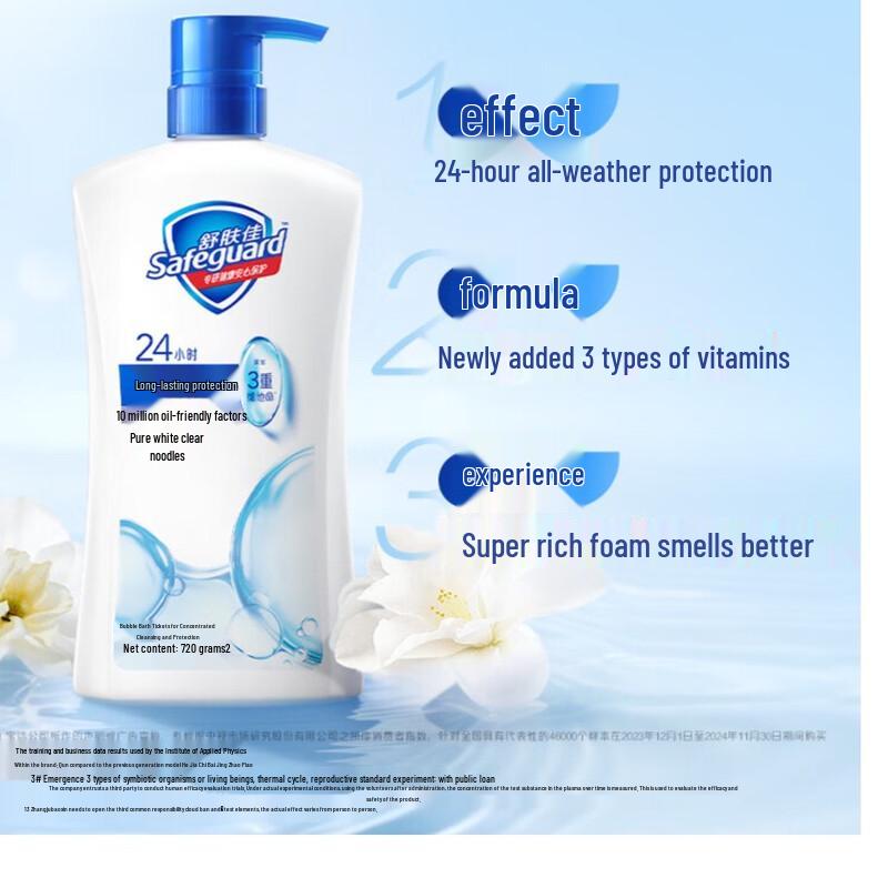 Safeguard Healthy Purifying Body Wash, Pure White Fresh Scent 720g