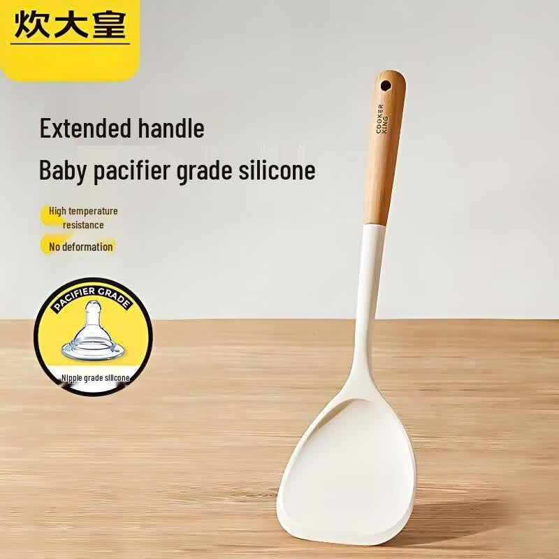 

COOKER KING 34,5 см Очень длинная деревянная ручка Силиконовая лопатка Набор (2-Pack)