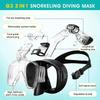 Snorkel and Diving Mask Foldable Anti-Fog Diving Mask Set with Full Dry Top System Adults Diving Goggles Diving Camera Support