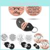 Inspirational Stainless Steel Pocket Token Keychain Modern Art Gift For Friends And Classmates In Various Colors