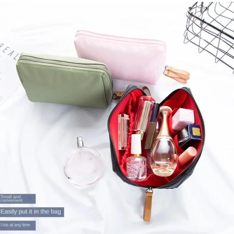 2025 Women Cosmetic Bag Solid Color Minimalist Style Makeup Bag Toiletry Bag Waterproof Make Up Organizer Pouch