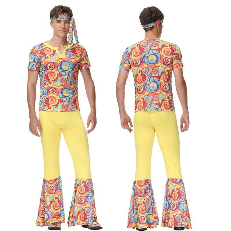 Halloween Retro Disco Hippie Costume Rock Band Couple Hip Hop Party Costume