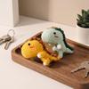 Cartoon Animal Mini Dinosaur Keychain Soft Wool Knitted Pendant Crochet Dinosaur Pendant  Backpack