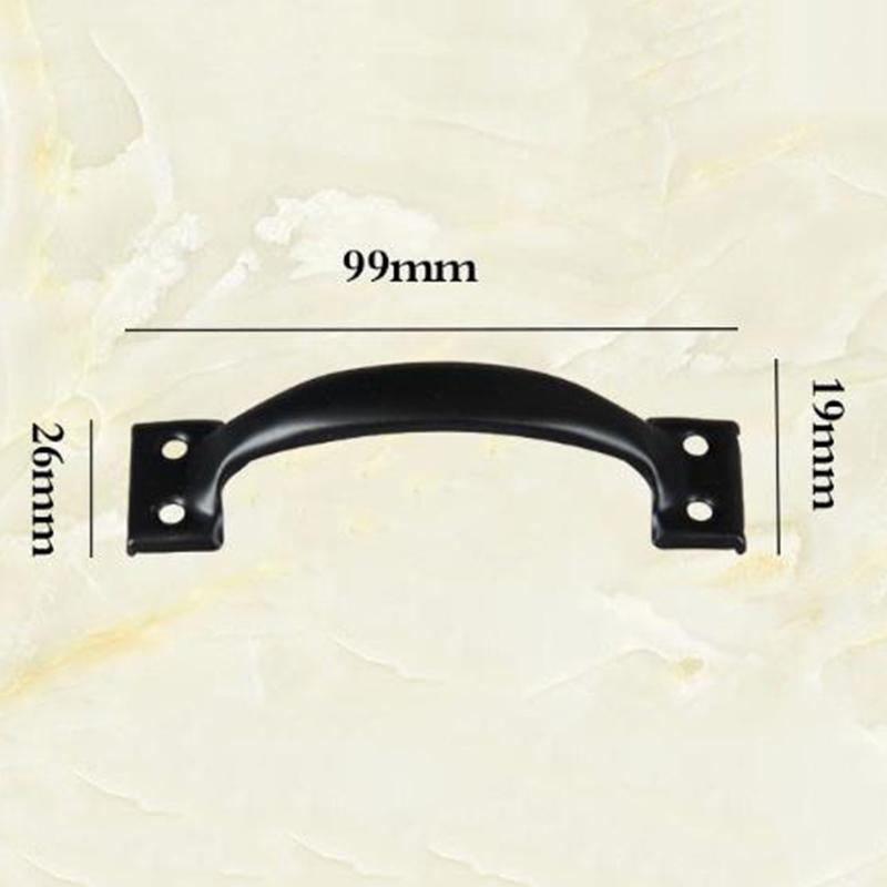 2 Peças Maçaneta de Porta Garagens Ferro Preto Interior Casa Fixação Substituição