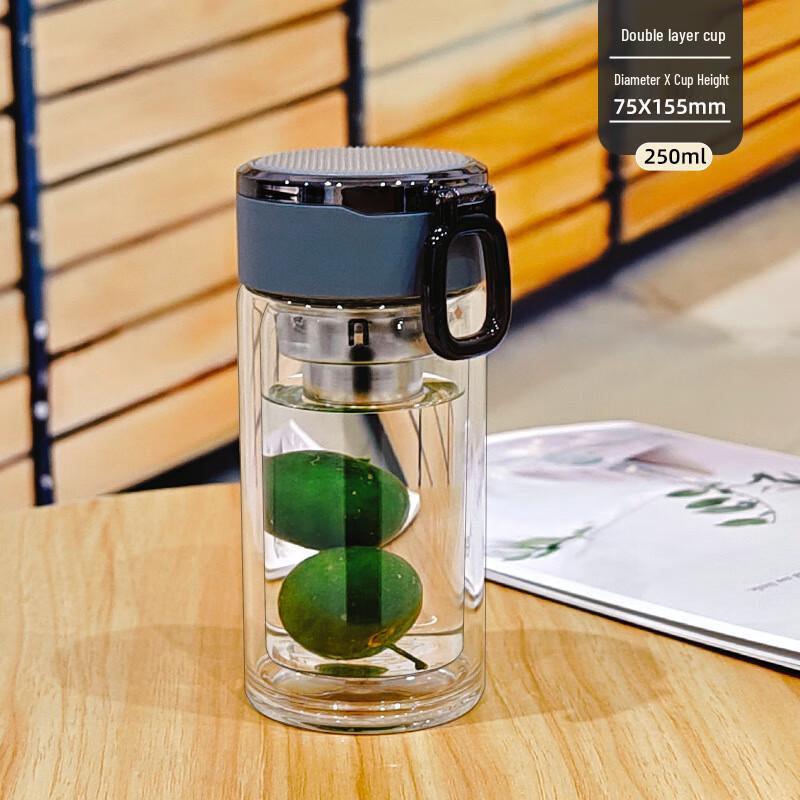 Shangqi Double-Layer Borosilicate Glass Water Bottle