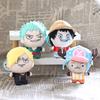 Yousheng Cute Anime Character Plush Keychain, Soft Cartoon Reindeer Stuffed Animal Pendant, Straw Hat Crew Inspired Key Ring for Bag Backpack, Gift
