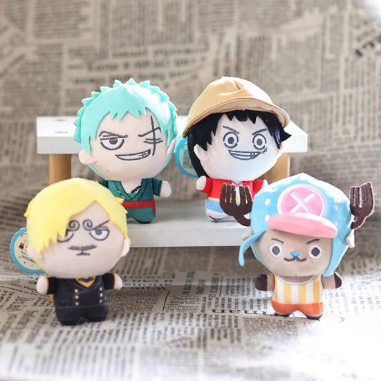 Yousheng Cute Anime Character Plush Keychain, Soft Cartoon Reindeer Stuffed Animal Pendant, Straw Hat Crew Inspired Key Ring for Bag Backpack, Gift