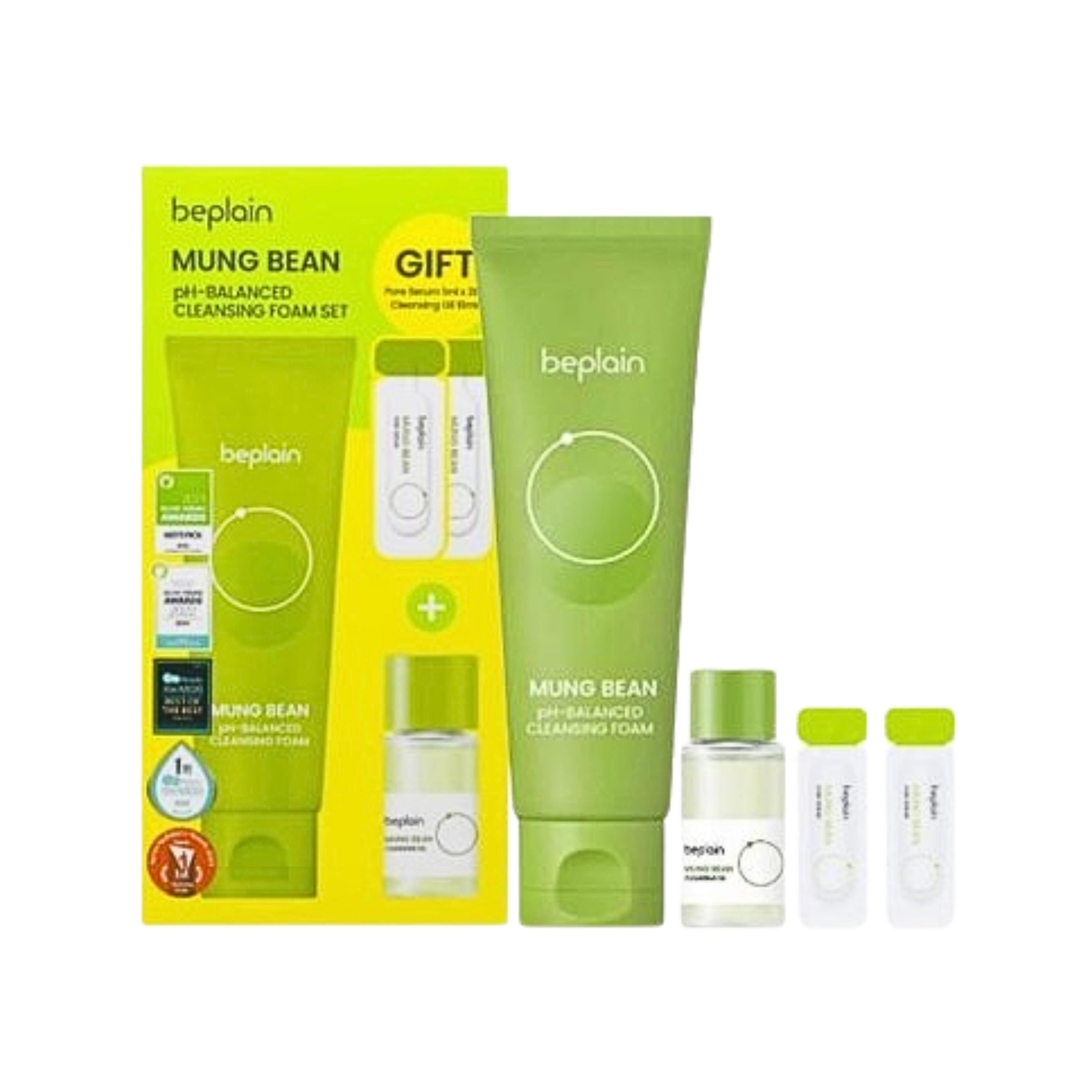 

beplain Mung Bean pH-balanced Cleansing Foam Set / Deep cleansing, Moisturizing, Korean Cosmetics, Kbeauty