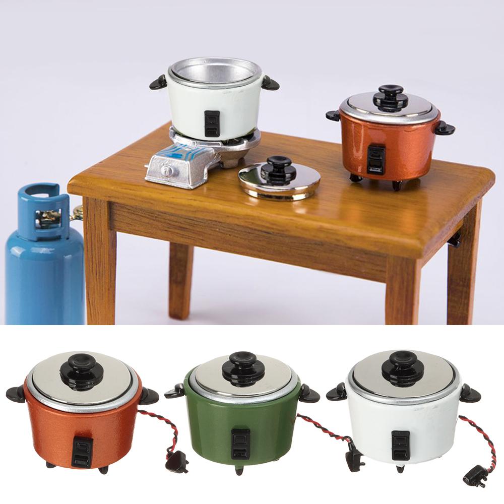 Scene Model Cookware Toys Dollhouse Kitchenware Mini Electrical Appliances Miniature Rice Cooker