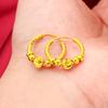 Gold Color Lucky Beads Earrings For Wome Wedding Birthday Ear Charms Fine Jewelry Gifts