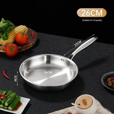 ZISIZ 304 Stainless Steel Non-stick Frying Pan