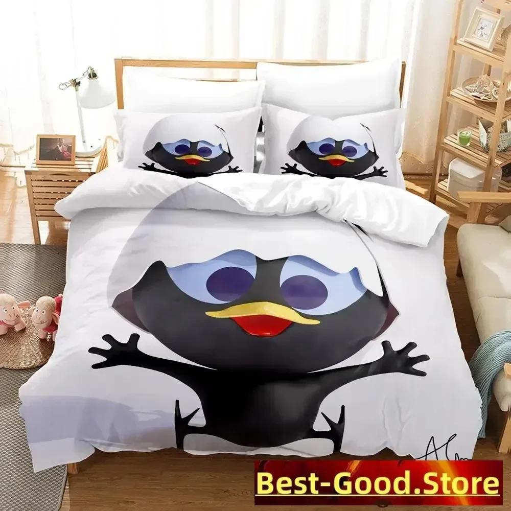 Cute Calimero Bedding Set Single Twin for Full Queen King Size Bed Set Aldult Kid Bedroom soft Duvetcover Sets Kawaii Bed
