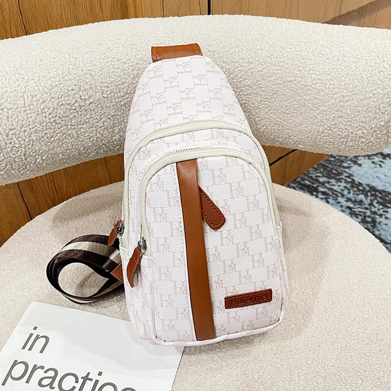 

Модна друкована нагрудна сумка жіноча осінь та зима нова проста жіноча сумка через плече ПУ ретро сумка-месенджер