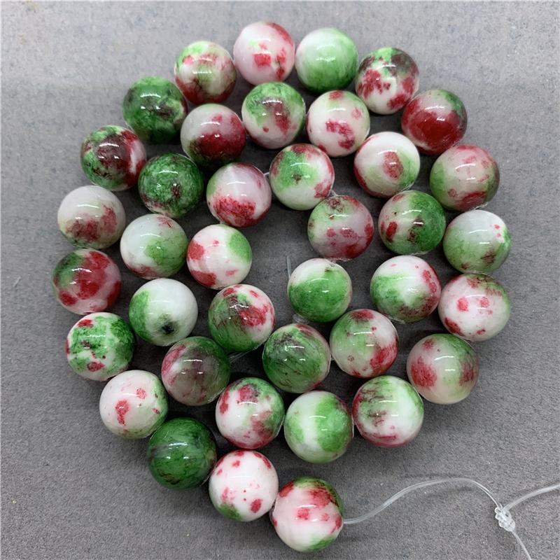 

4 кольори синьо-зелений жовто-червоний перський халцедоновий бісер 6/8/10 мм 8 mm