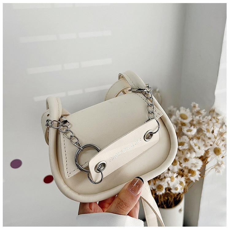 Modische Satteltasche Street Style PU-Leder Kleine Umhängetasche Für Damen 2023 Neu Sommer Lässig Einzelne Umhängetasche