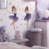 Cartoon Two Ballet Girls Note Children's Room Home Wall Decoration Stickers