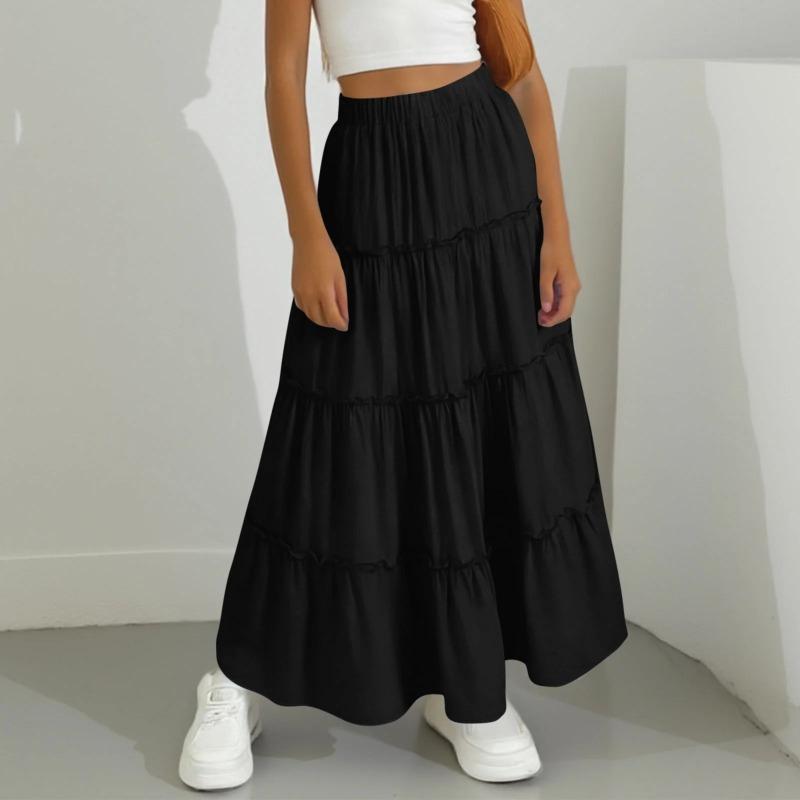 White Skirt New Summer European and American Women's Fashion Casual Daily Cake Skirt