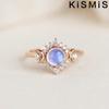 Fashion Woman Exquisite Simple Moon Ring Beautiful Generous Birthday Gift Party Jewelry Size 5-10